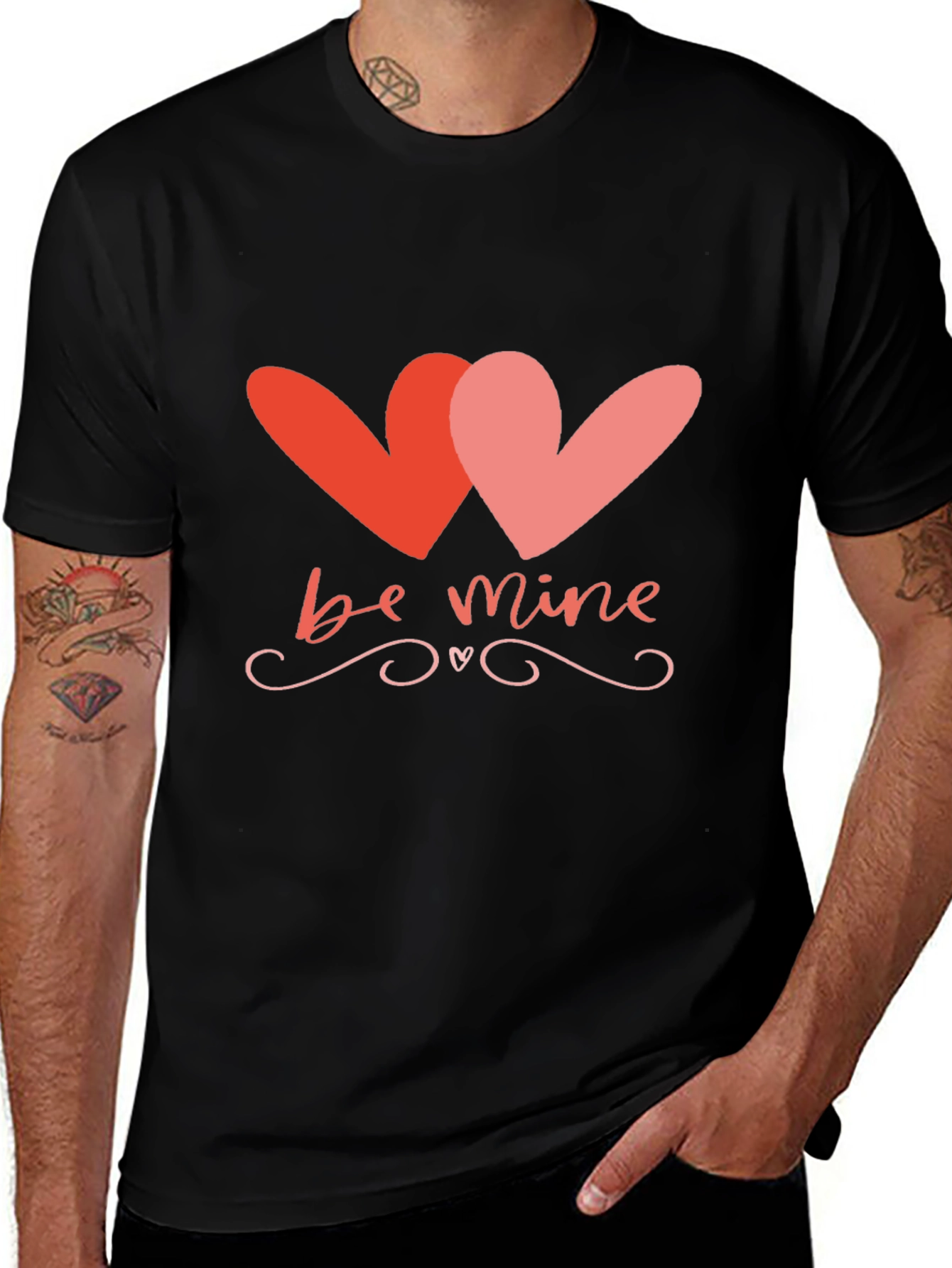 Be Mine Valentines Day Heart Graphic T-Shirt