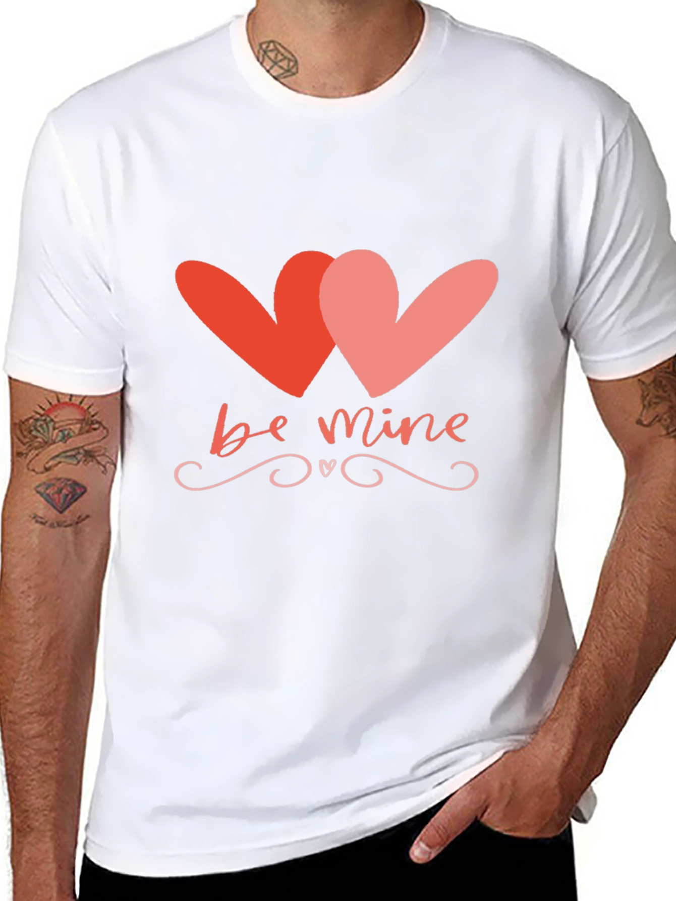 Be Mine Valentines Day Heart Graphic T-Shirt