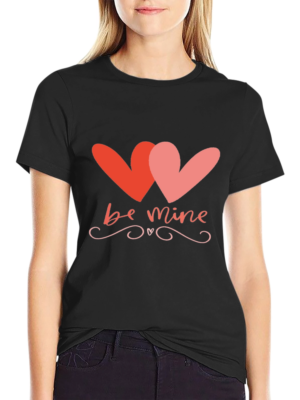 Be Mine Valentines Day Heart Graphic T-Shirt