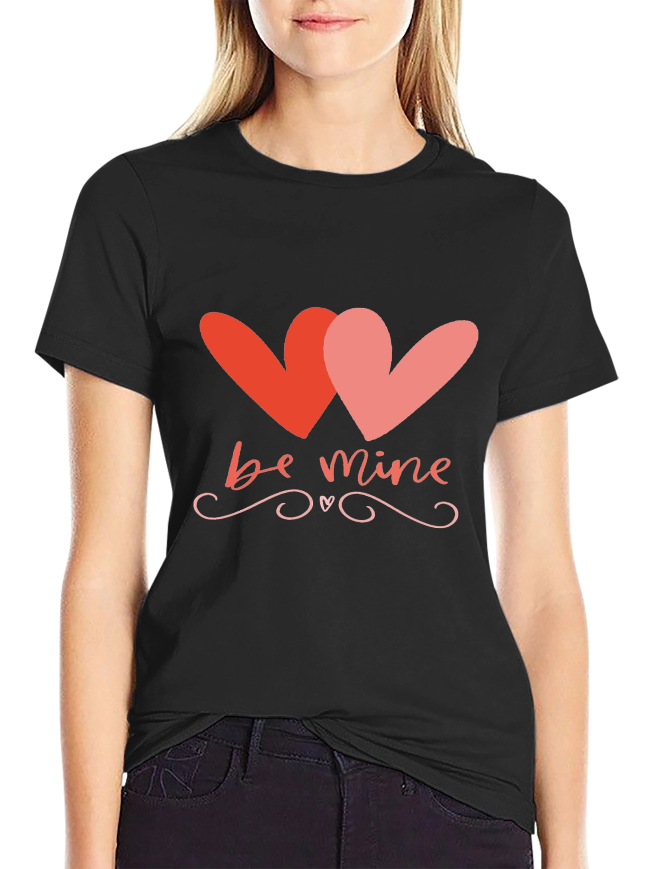Be Mine Valentines Day Heart Graphic T-Shirt