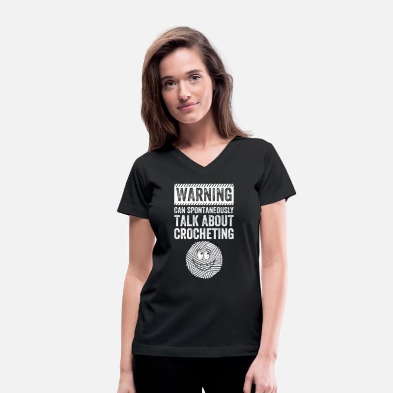 Warning can spontaneously talk about Crocheting