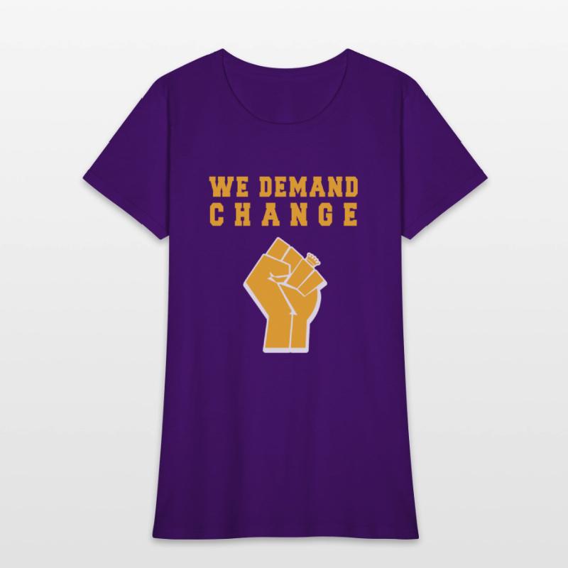 We Demand Change - Purple and Gold - BLM