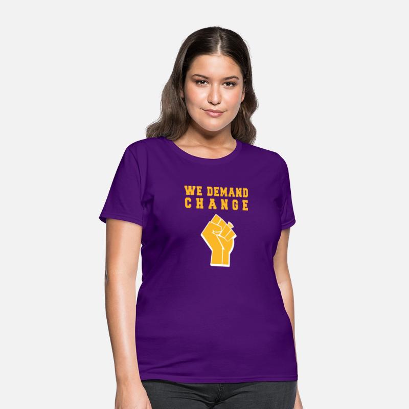 We Demand Change - Purple and Gold - BLM