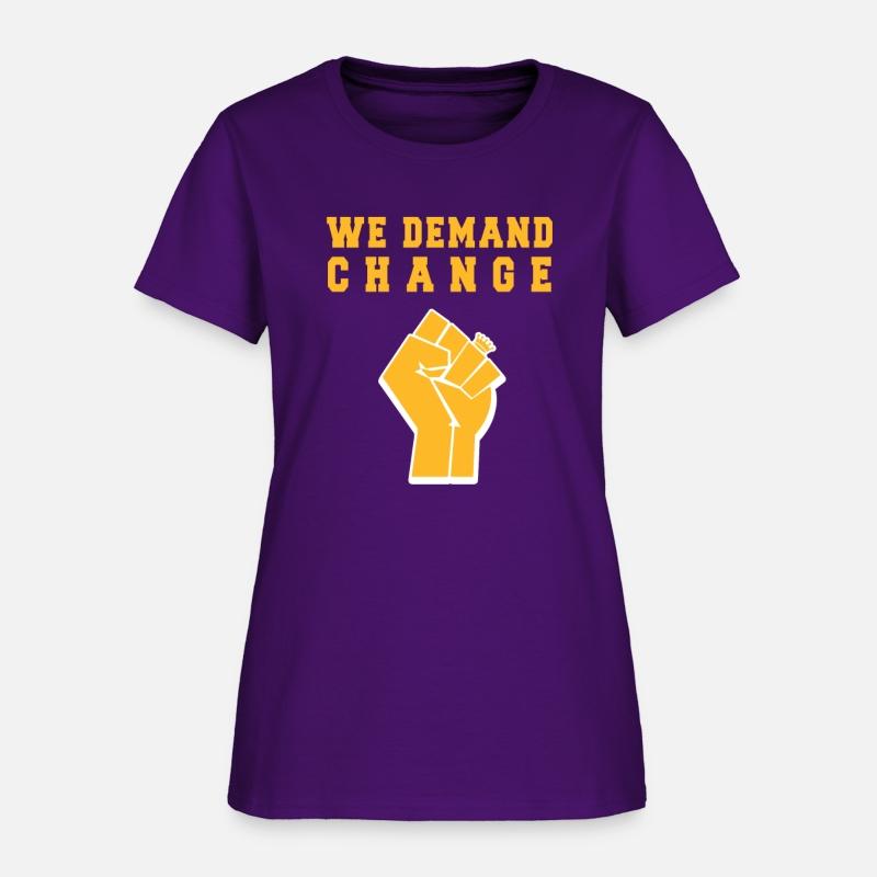We Demand Change - Purple and Gold - BLM