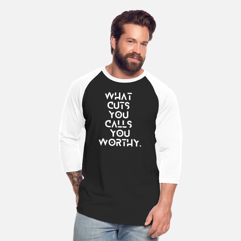 What Cuts You—white on black.