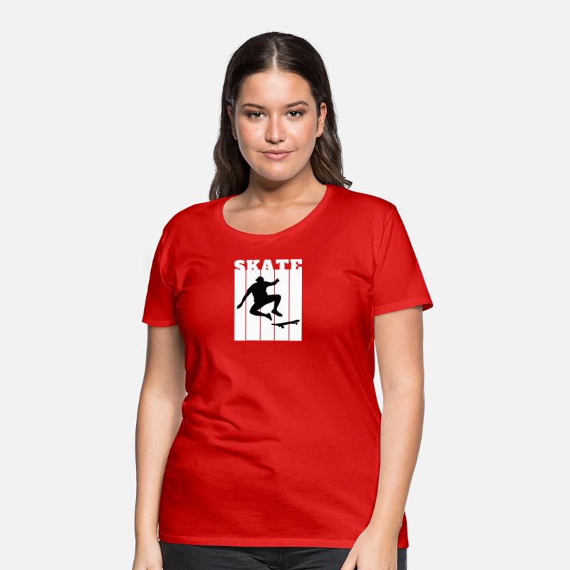 White Black Illustrated Skate T Shirt