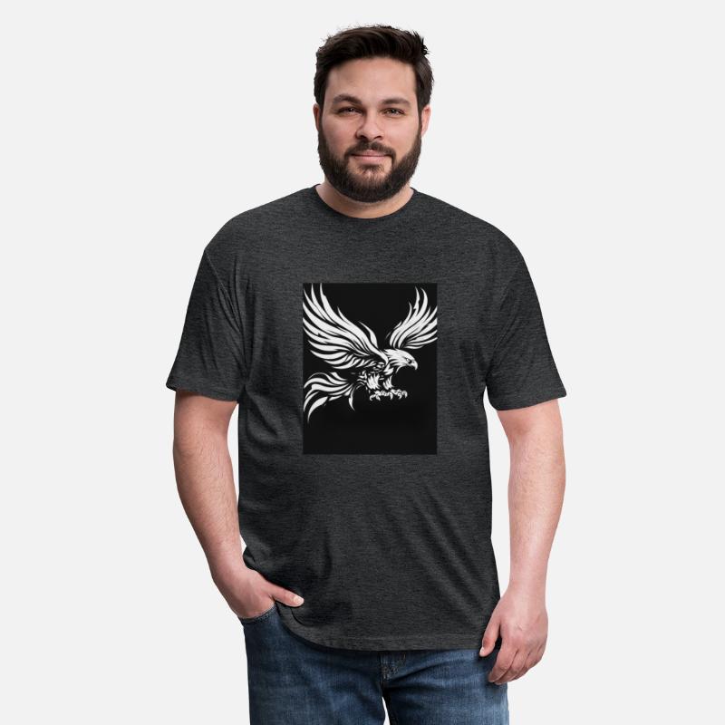 White Tribal Eagle Art Design"