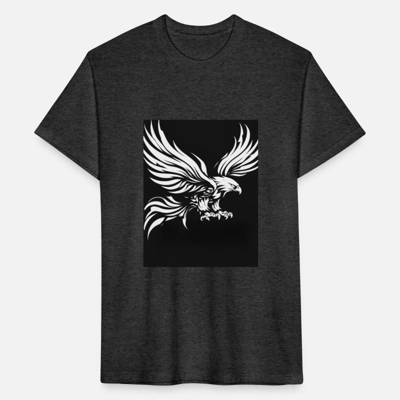 White Tribal Eagle Art Design"