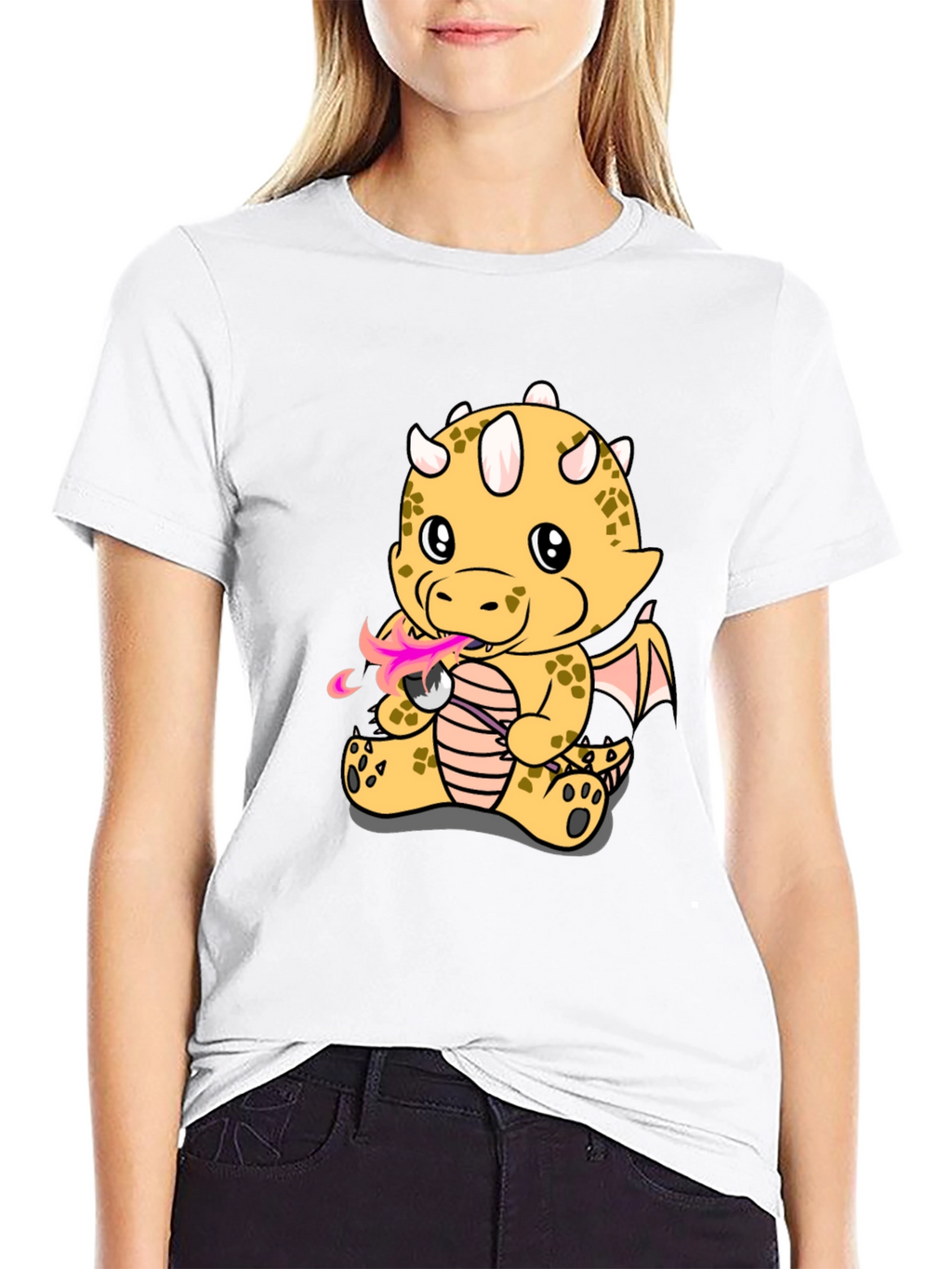 Dragon Fire T-Shirt - Black Cotton Tee