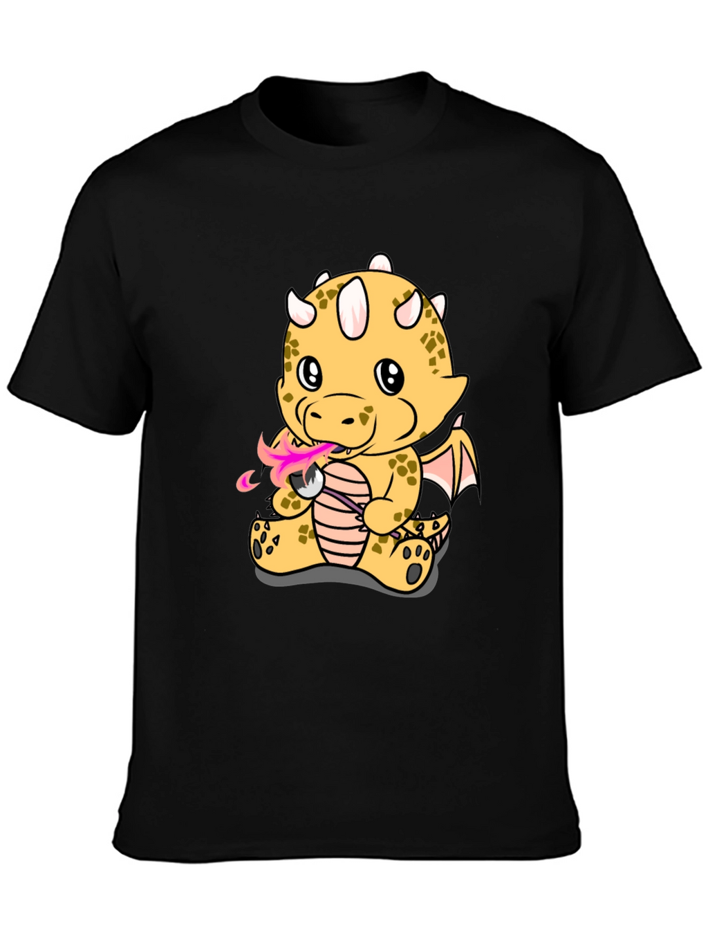 Dragon Fire T-Shirt - Black Cotton Tee
