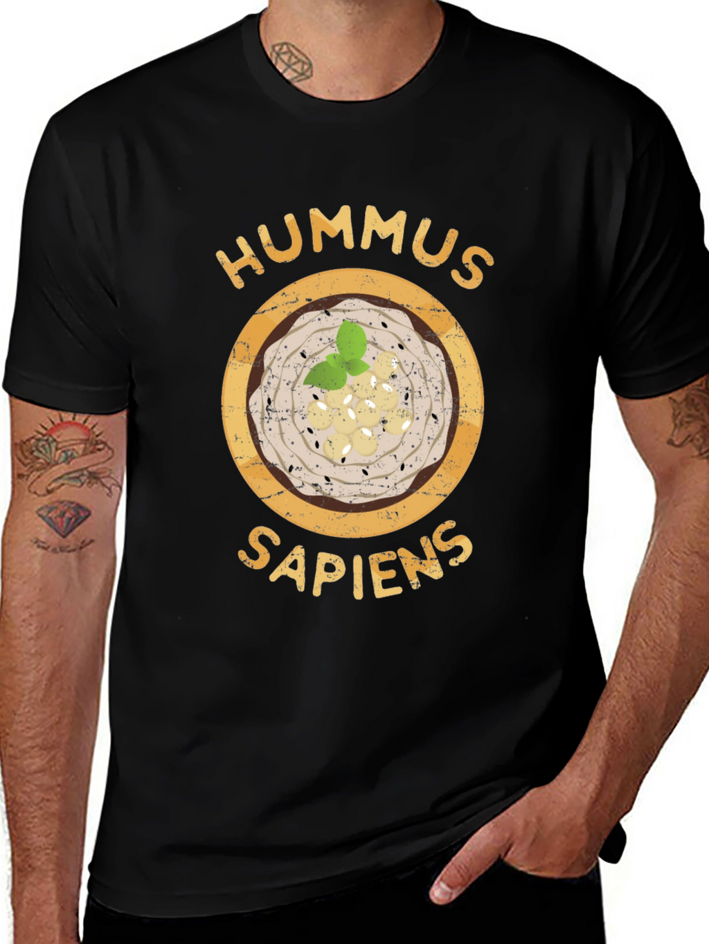 Hummus Sapiens T-Shirt - Funny Foodie Tee