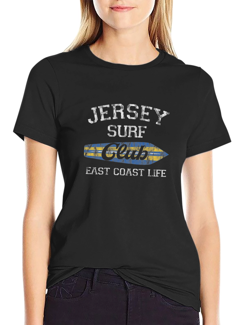 Jersey Surf Club East Coast Life Black T-Shirt