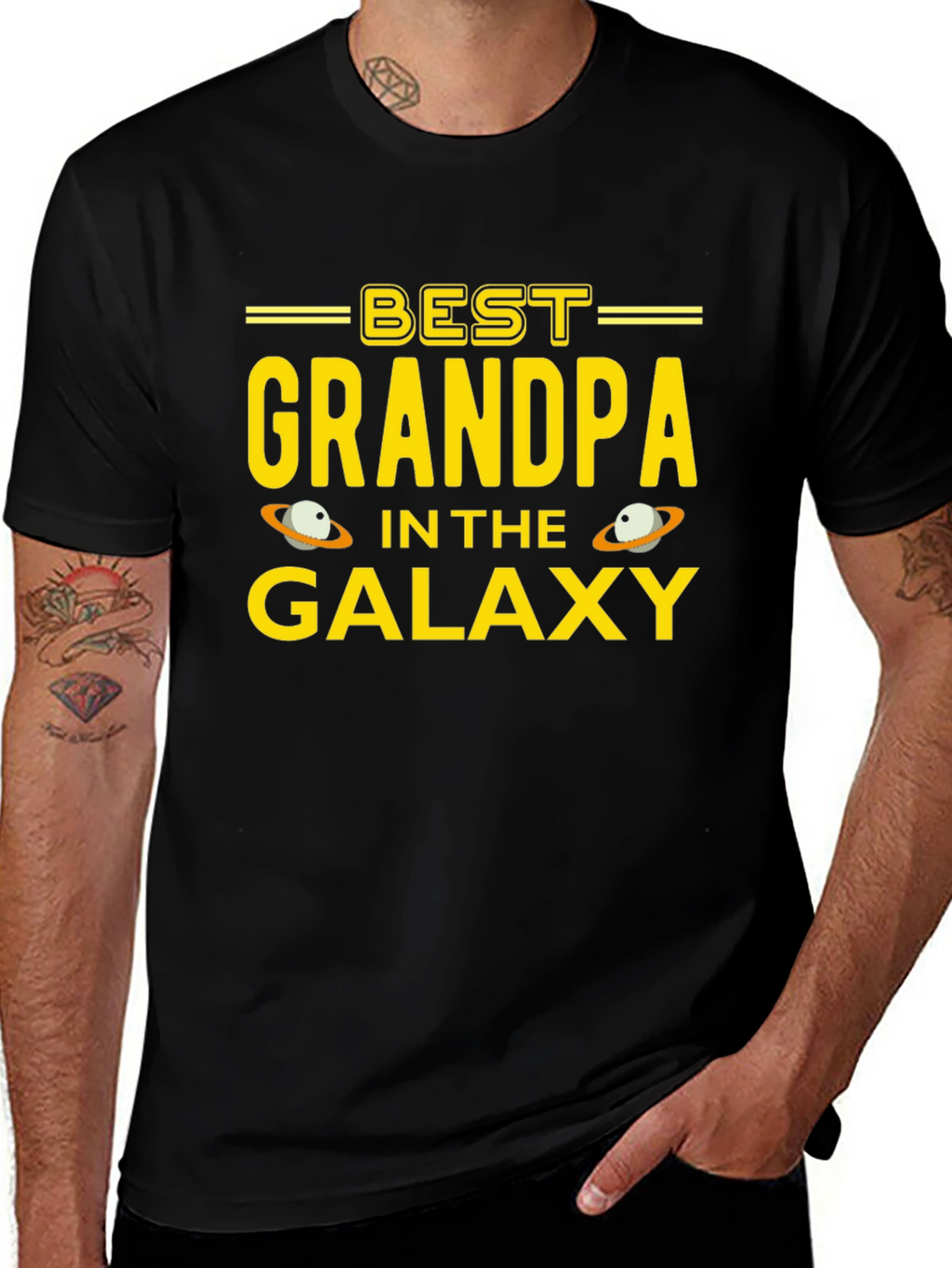 Best Grandpa in the Galaxy Graphic T-Shirt