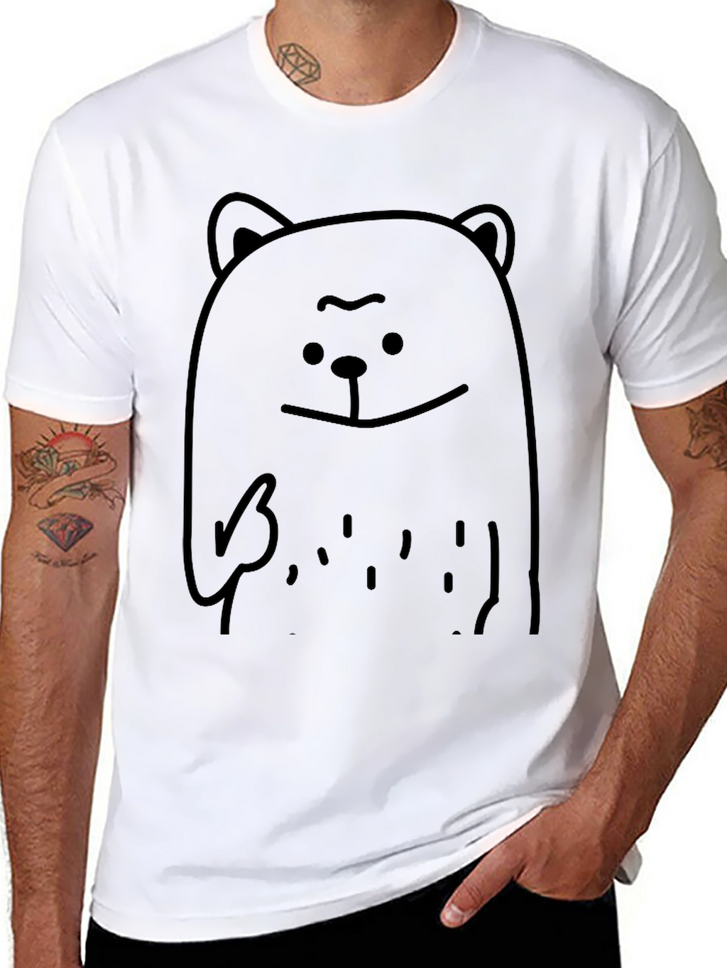 Cool Bear Graphic Black T-Shirt
