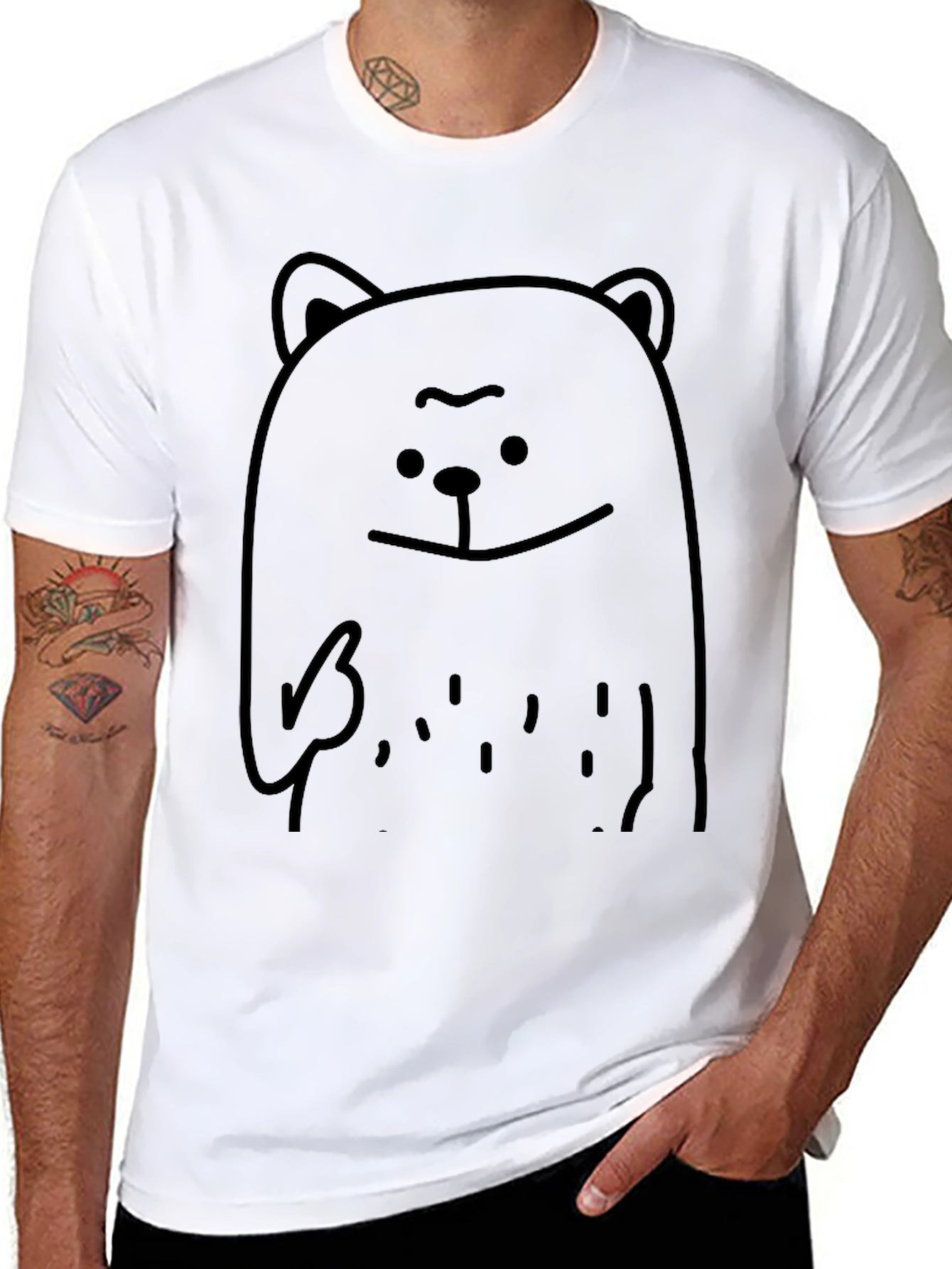 Cool Bear Graphic Black T-Shirt