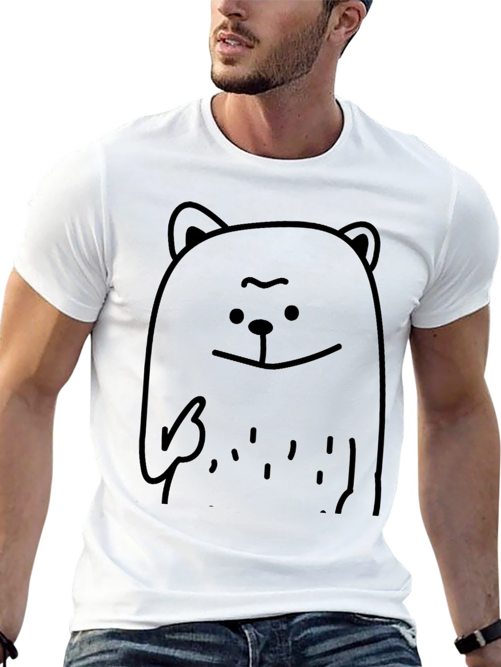 Cool Bear Graphic Black T-Shirt