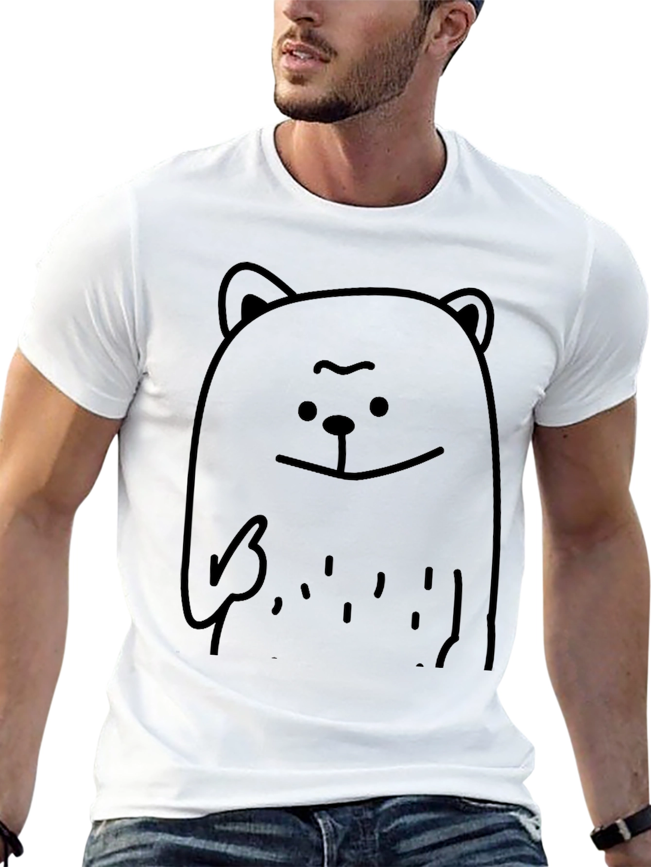 Cool Bear Graphic Black T-Shirt