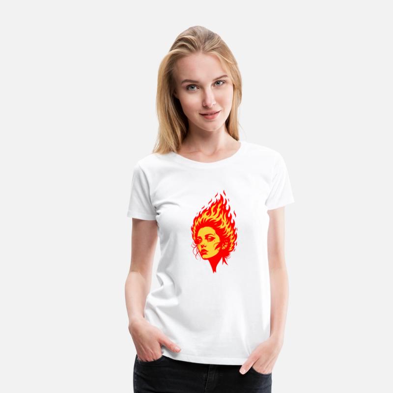 Woman with Hair on Fire