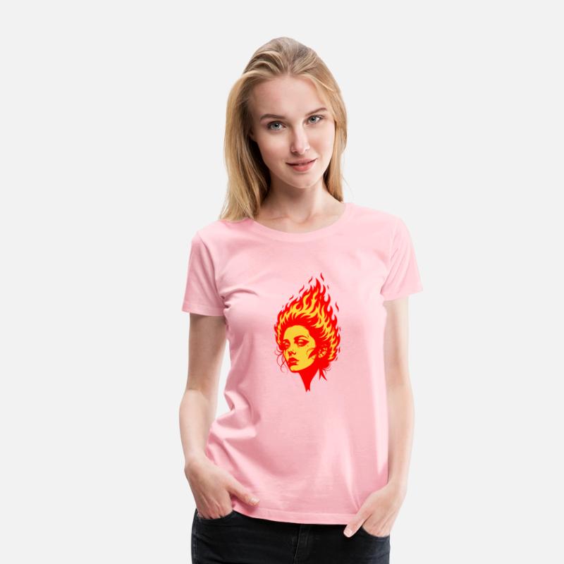 Woman with Hair on Fire