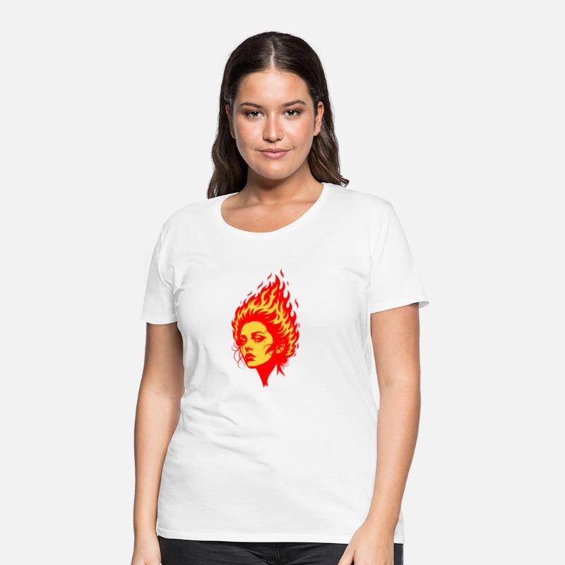 Woman with Hair on Fire