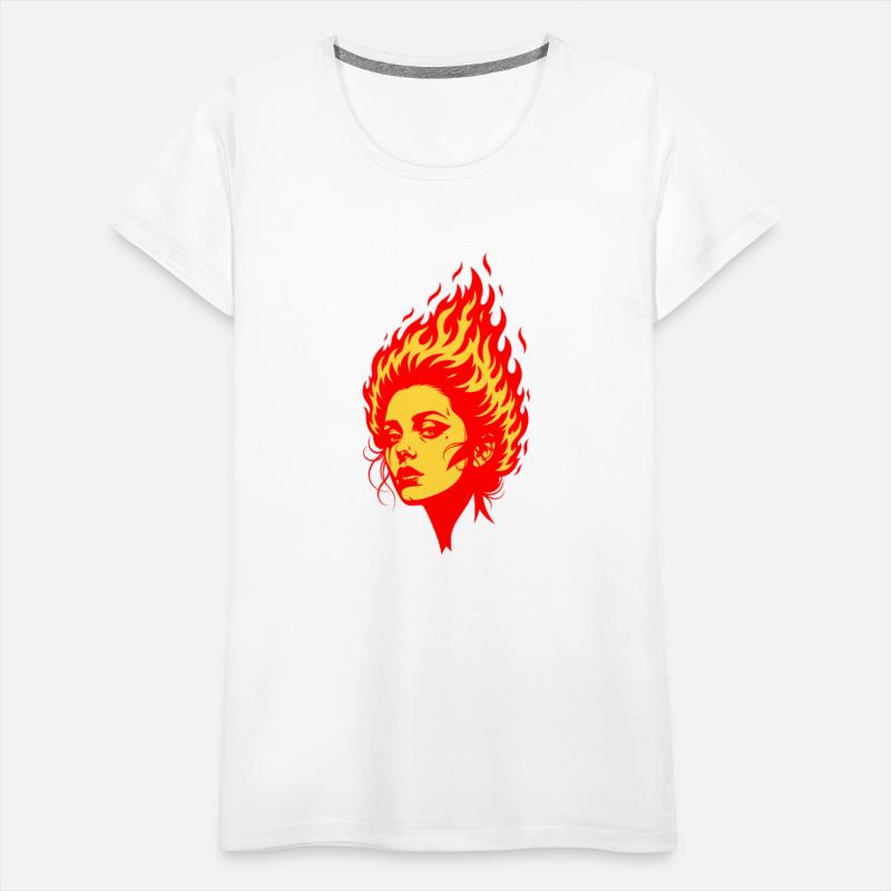 Woman with Hair on Fire