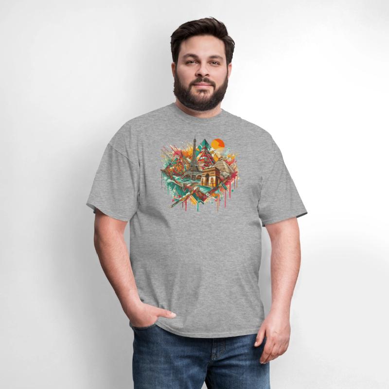 World Landmarks Collage T-Shirt