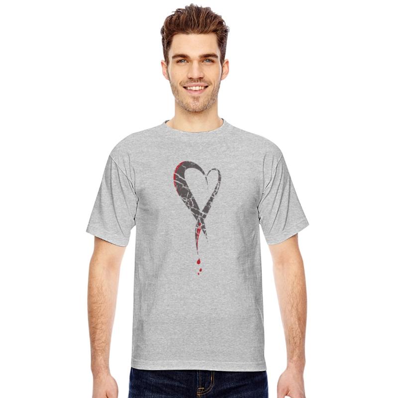 Wounded bleeding sad heart. Sadness. Darkness.