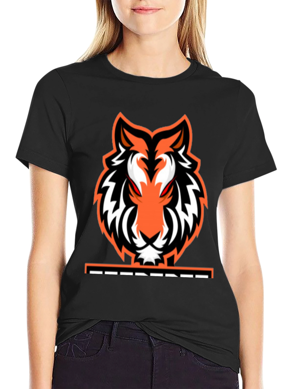 Fierce Tiger Graphic Tee - Black Cotton Blend
