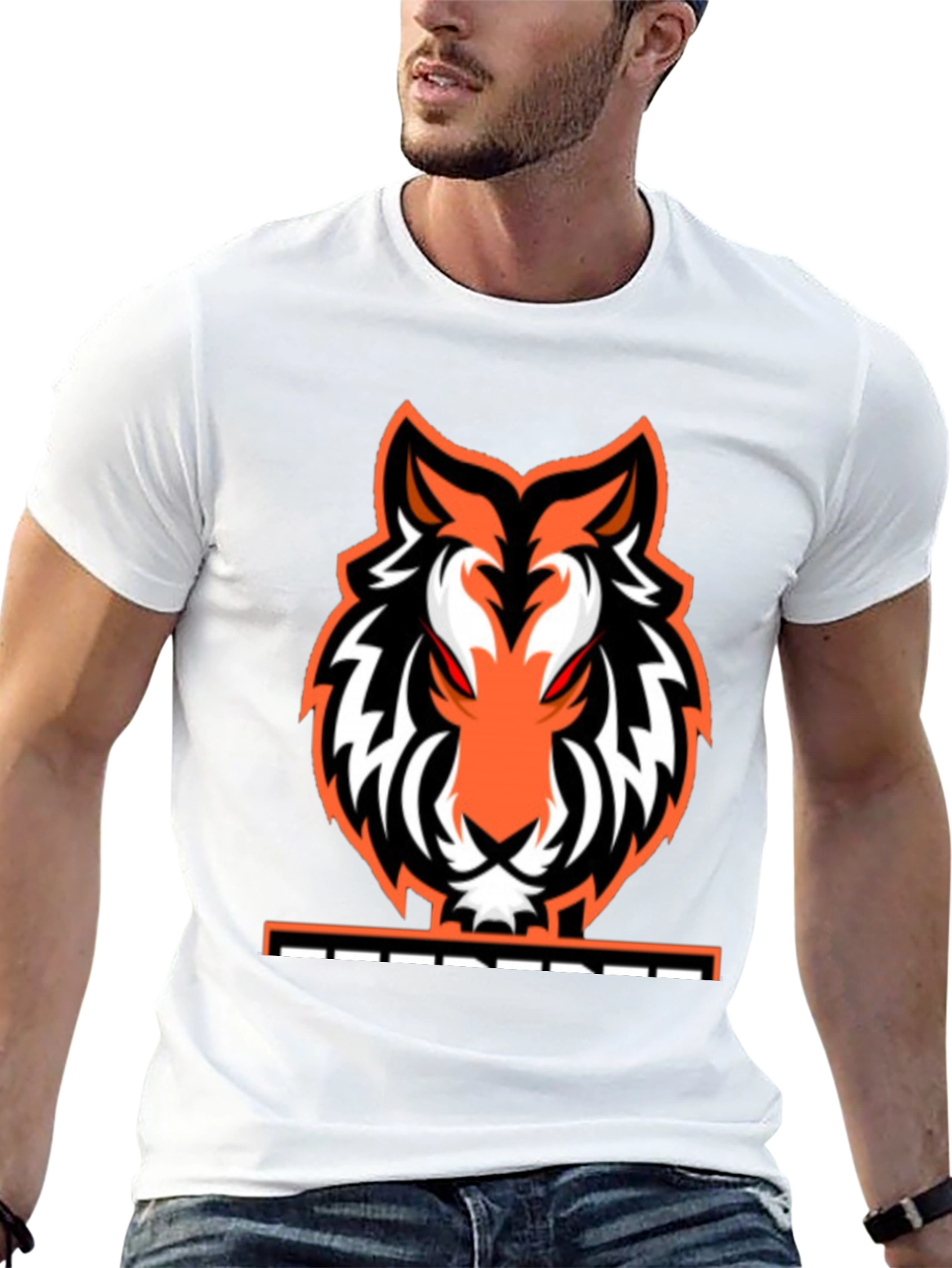 Fierce Tiger Graphic Tee - Black Cotton Blend