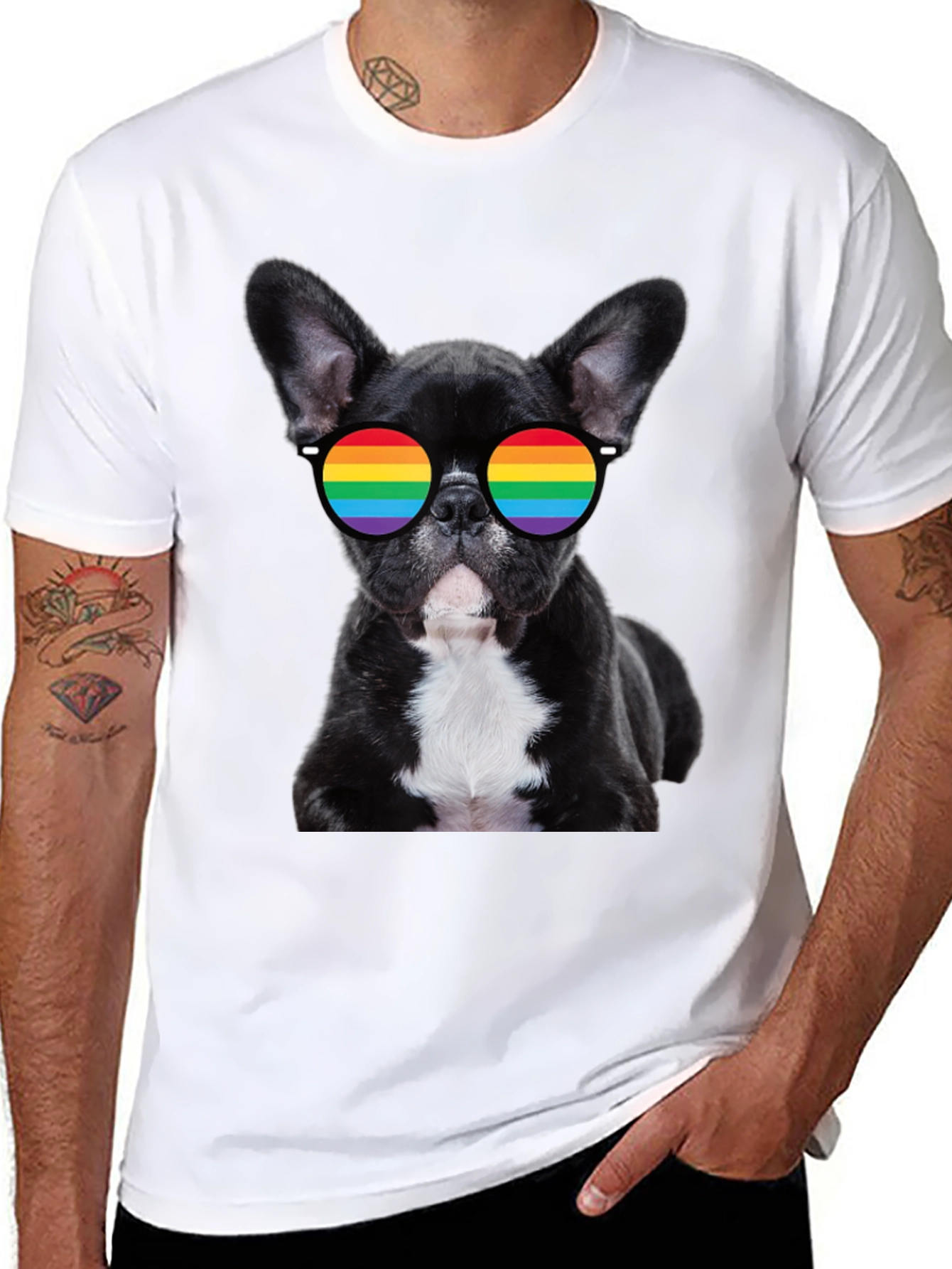 Dog with Pride Glasses T-Shirt