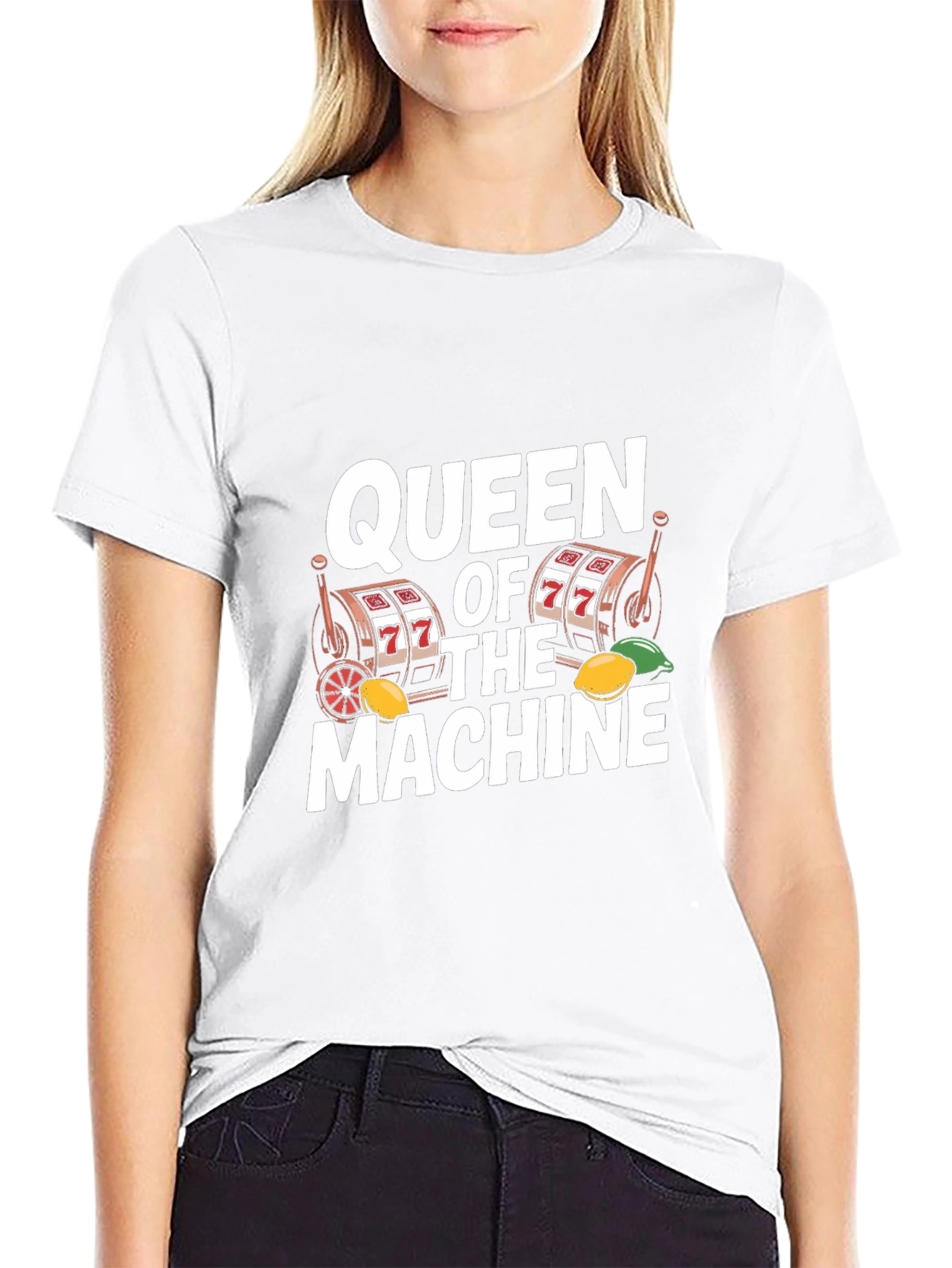 Queen of the Machine Graphic Tee - Lucky Slots Design