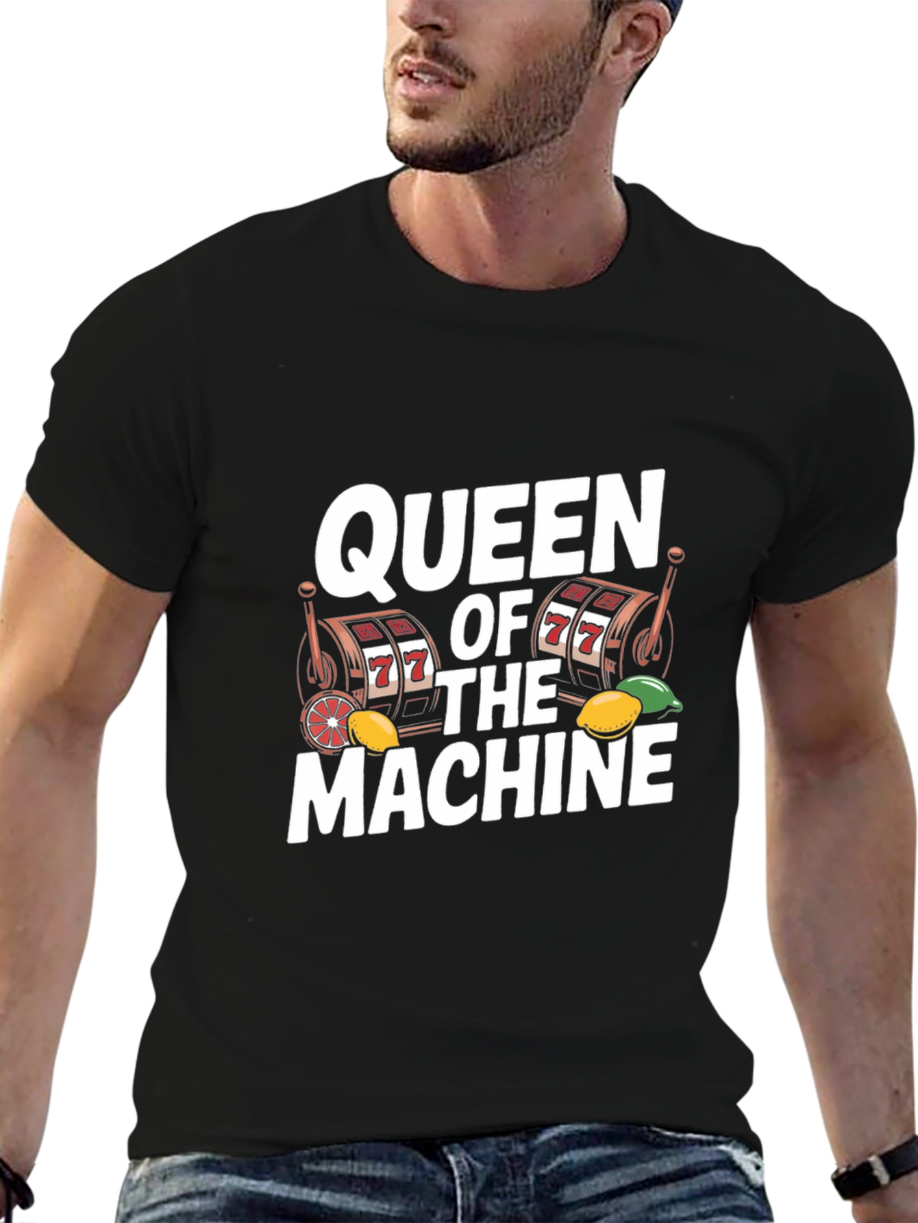 Queen of the Machine Graphic Tee - Lucky Slots Design