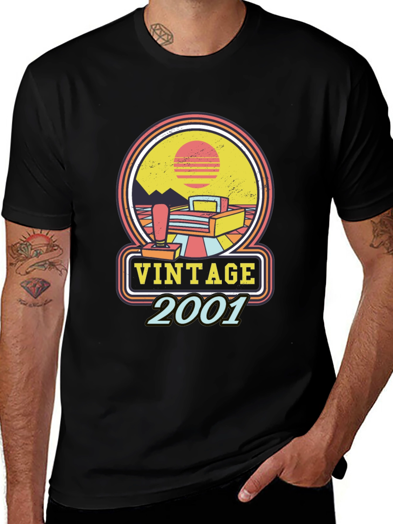 Vintage 2001 Gamer T-Shirt - Retro Style
