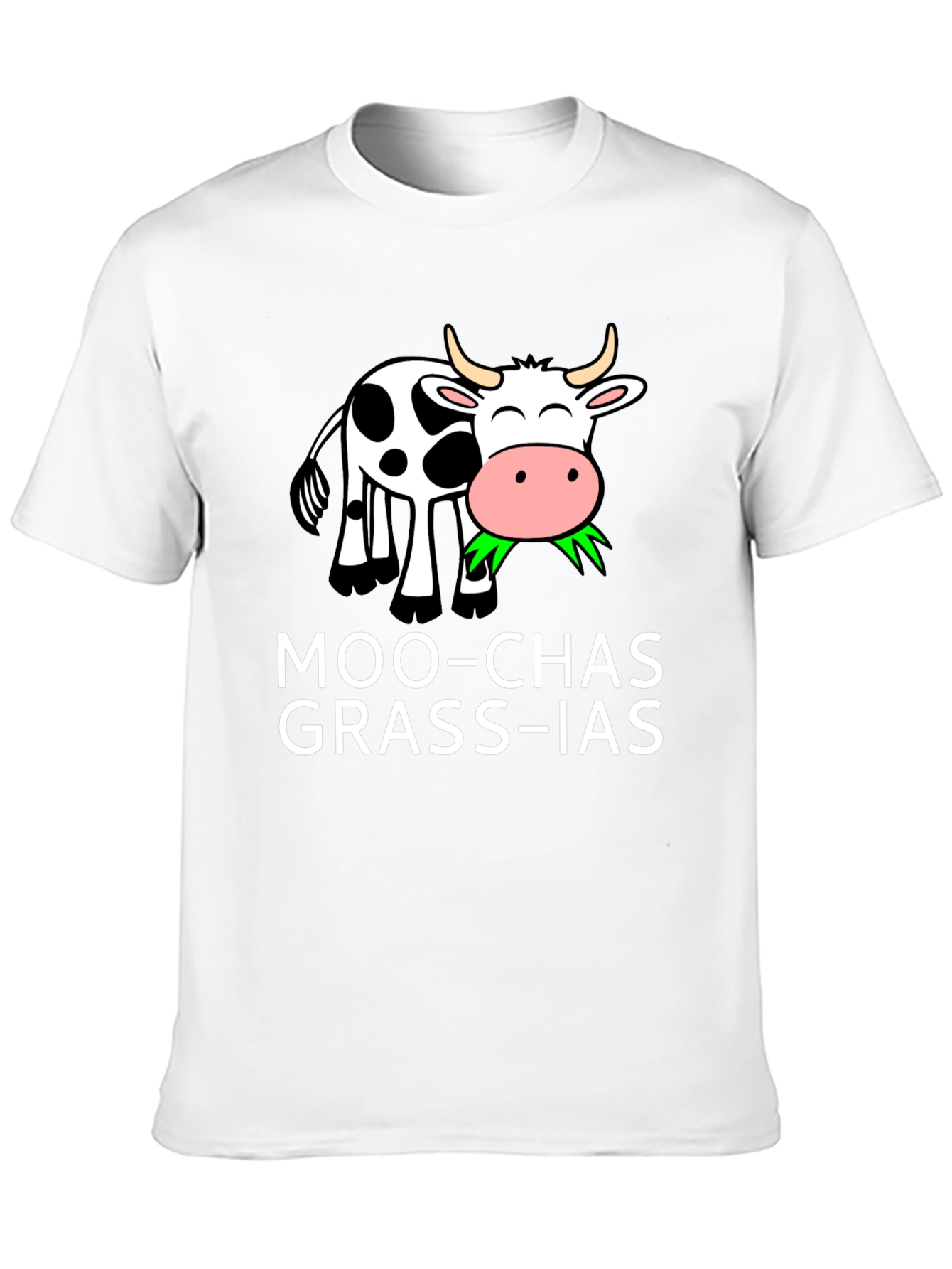 Moo-chas Grass-ias T-Shirt - Funny Cow Pun
