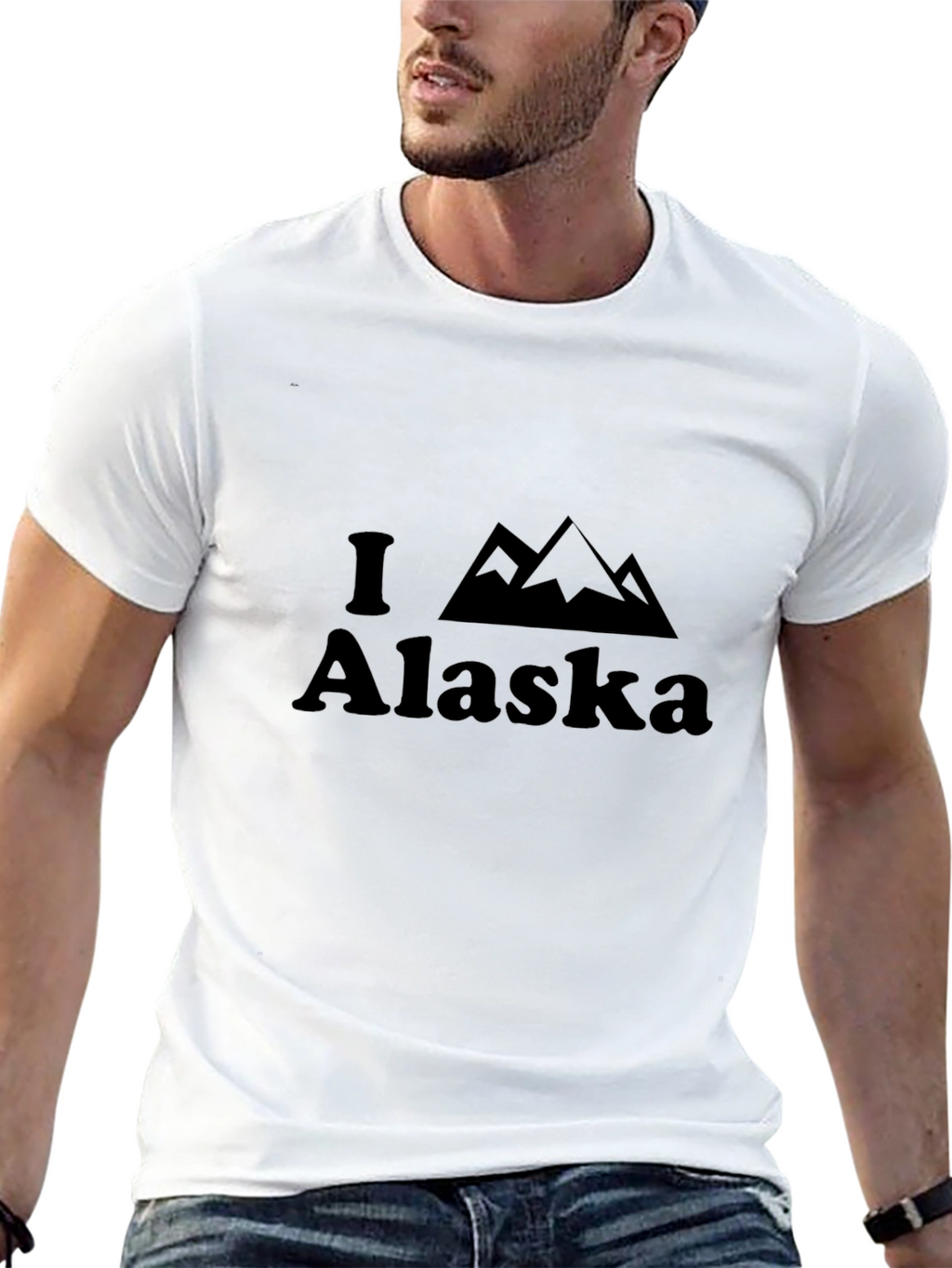 I Love Alaska T-Shirt - Mountain Design