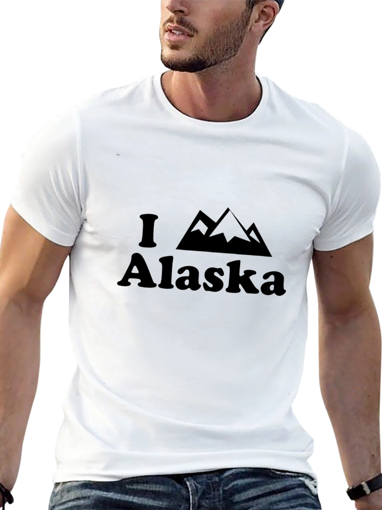I Love Alaska T-Shirt - Mountain Design