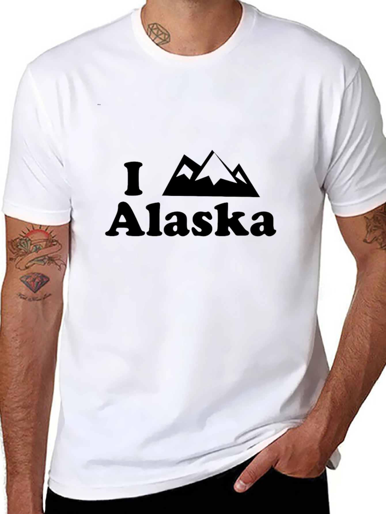 I Love Alaska T-Shirt - Mountain Design
