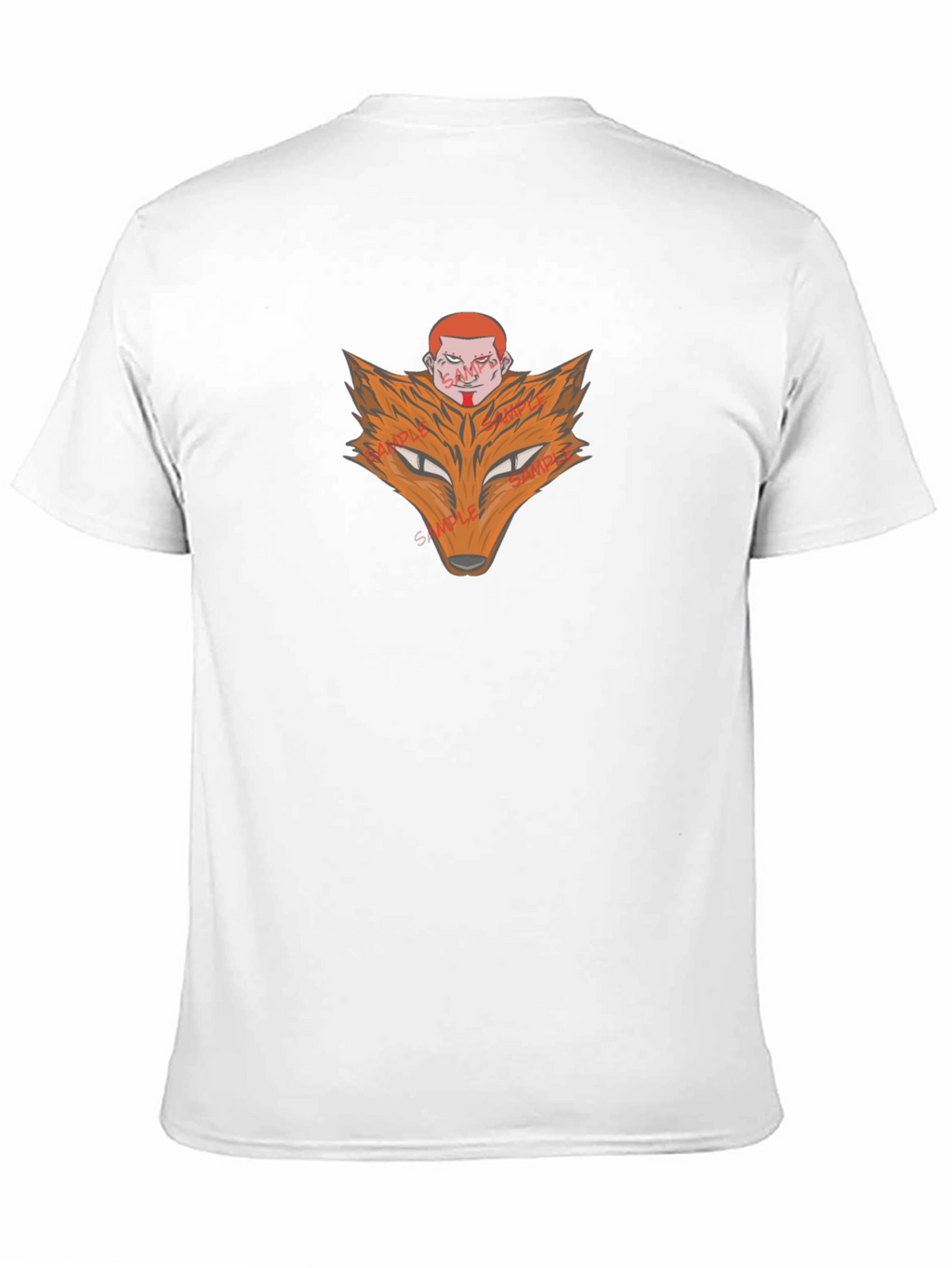 Fox Head Graphic Print Black T-Shirt