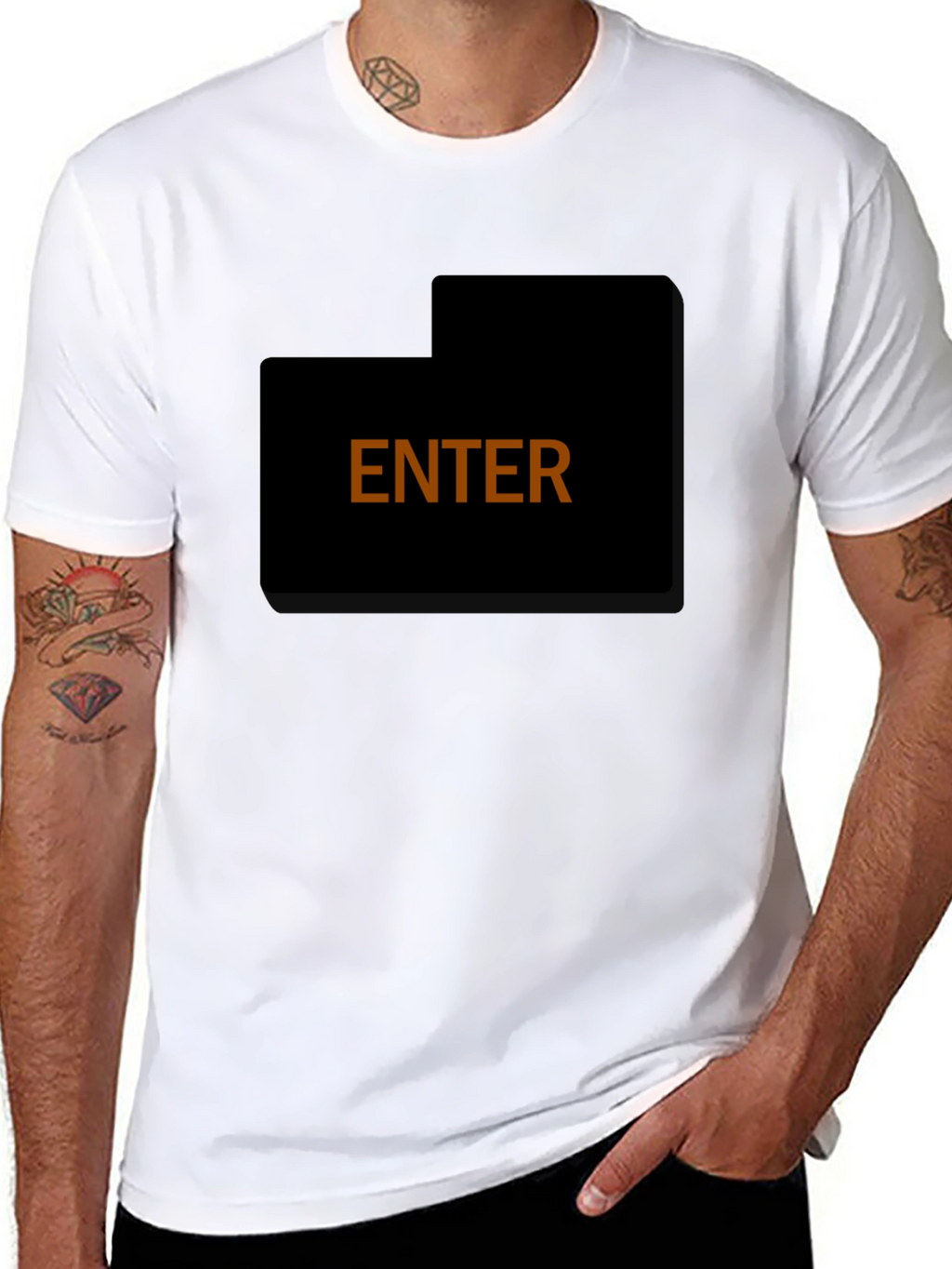 Enter T-Shirt - Simple Bold Design Comfortable Fit