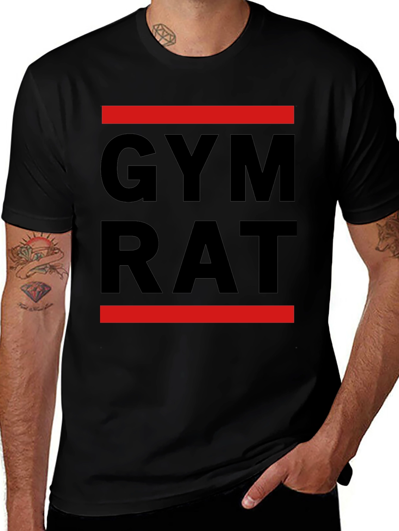 Gym Rat T-Shirt - Black Bold and Ready to Lift