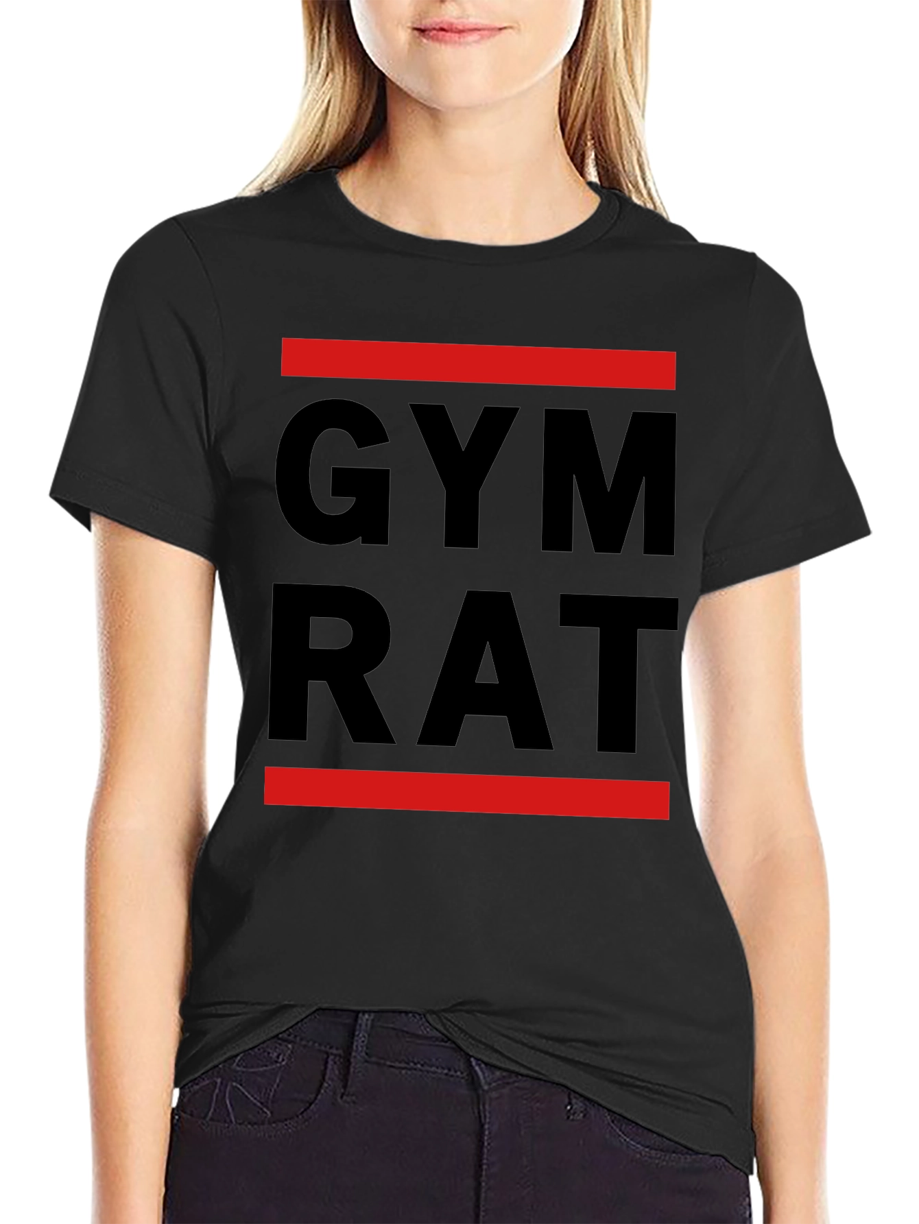 Gym Rat T-Shirt - Black Bold and Ready to Lift