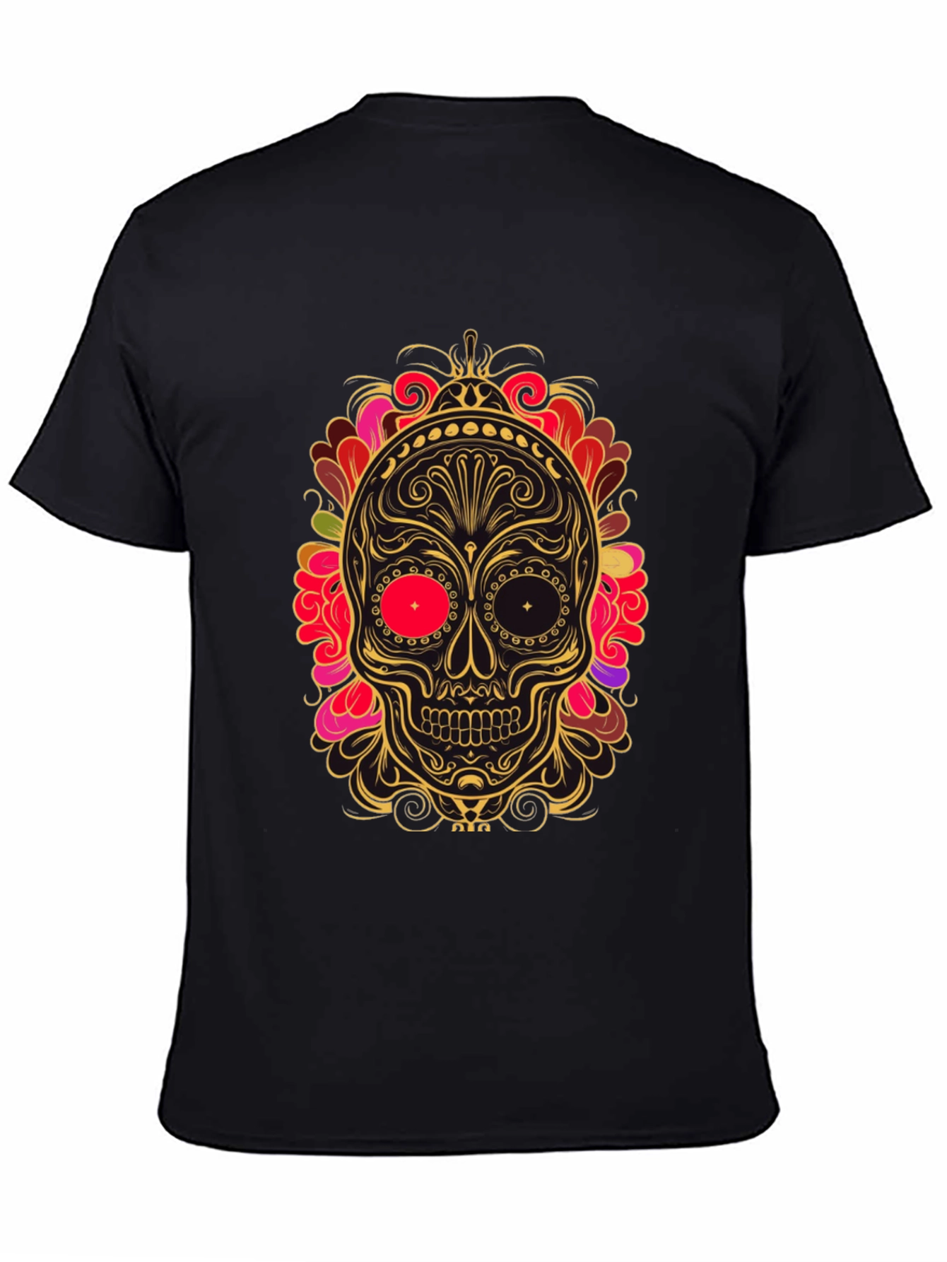 Sugar Skull Graphic Tee - Day of the Dead Style
