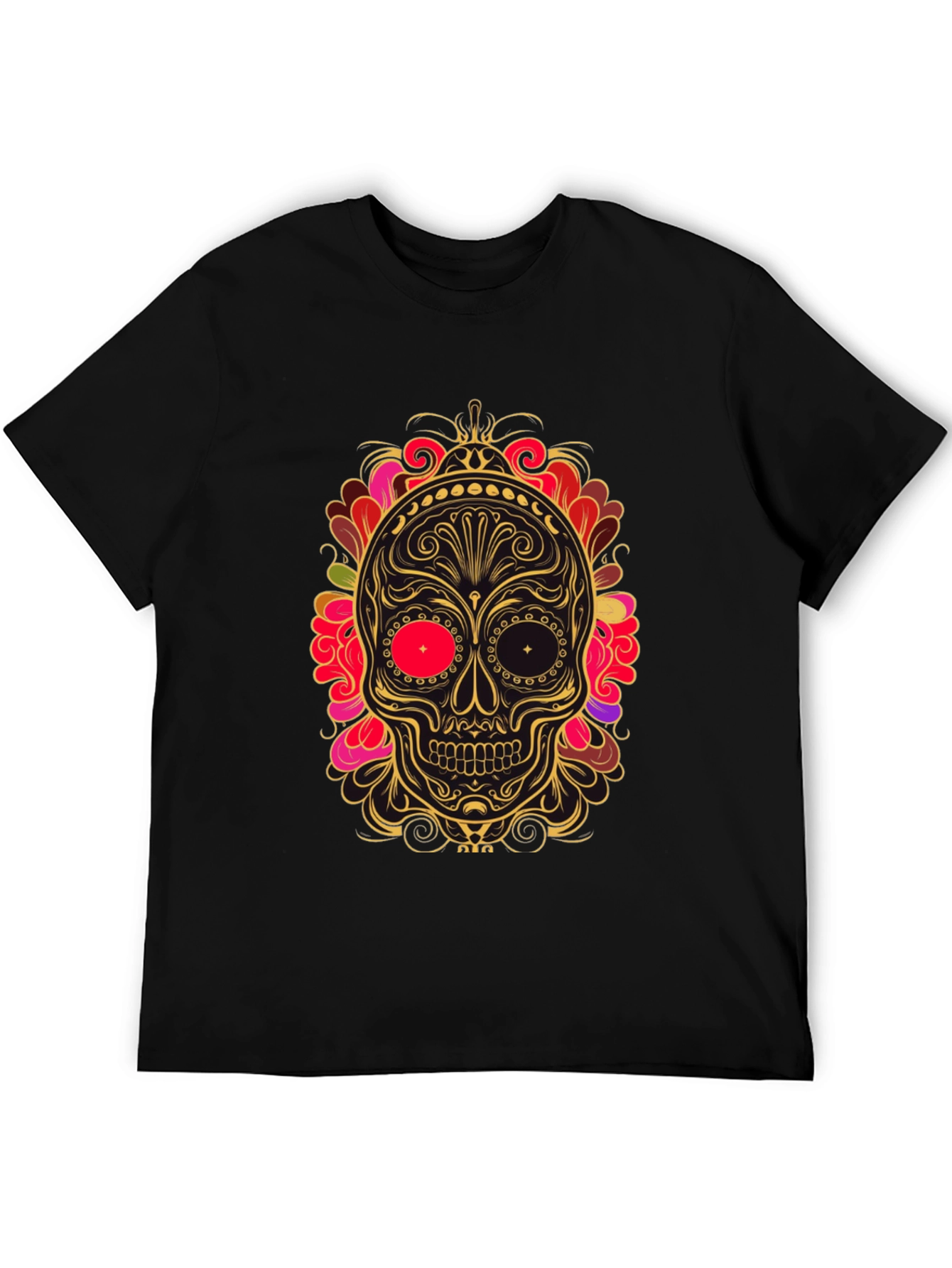 Sugar Skull Graphic Tee - Day of the Dead Style