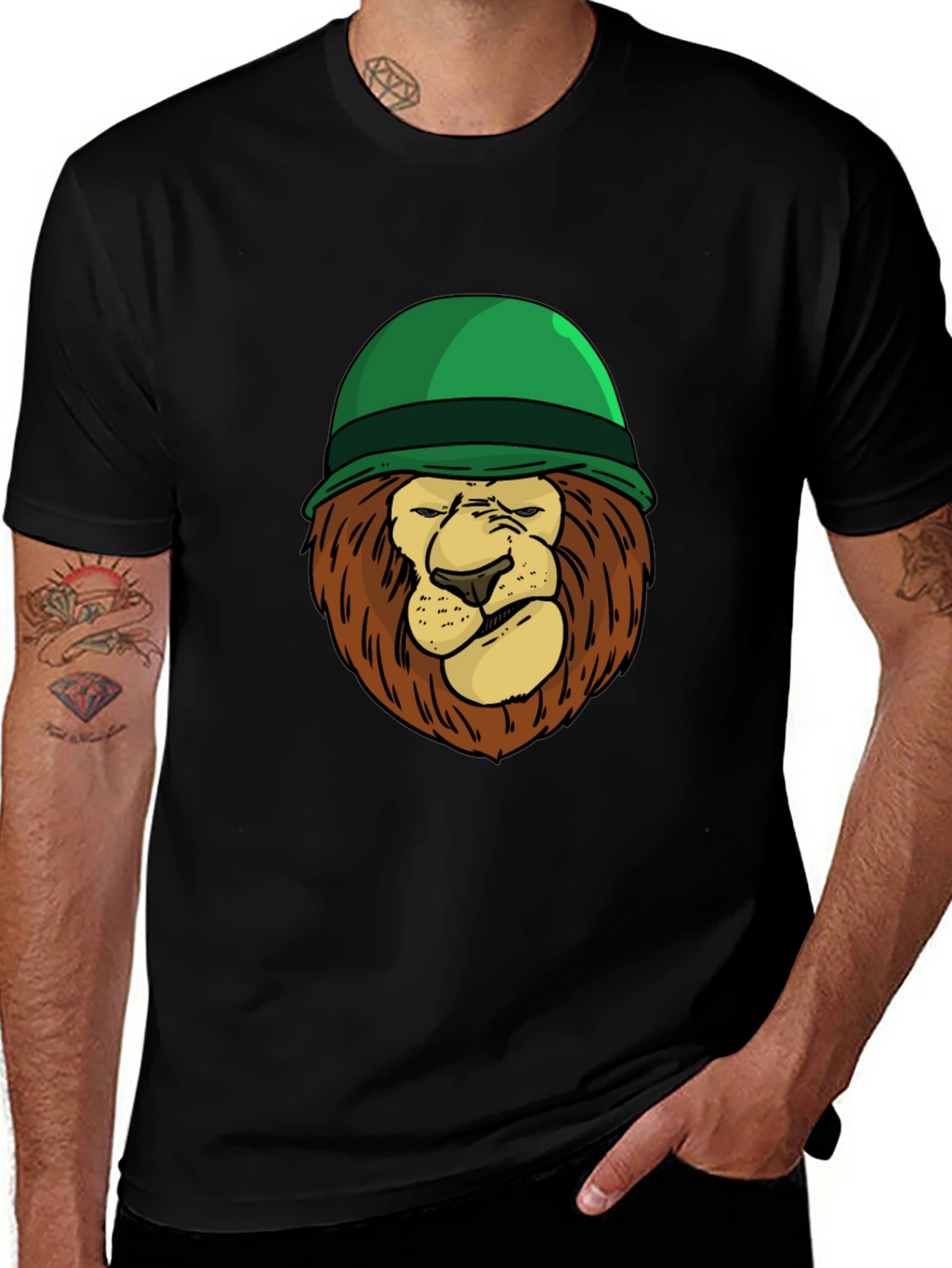 Lion Soldier Graphic Tee