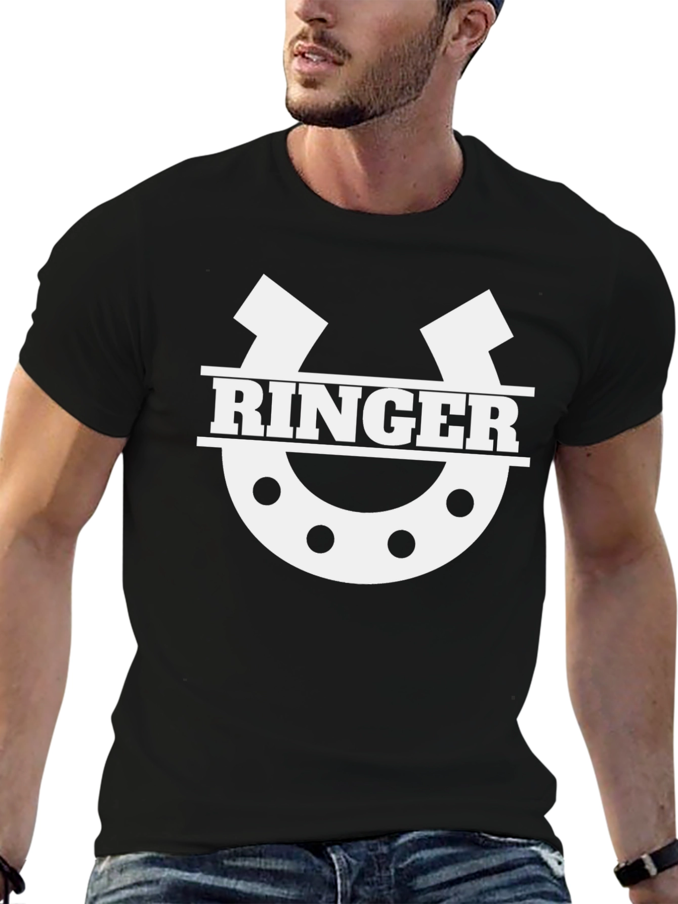 RINGER Horseshoe Graphic T-Shirt - Black