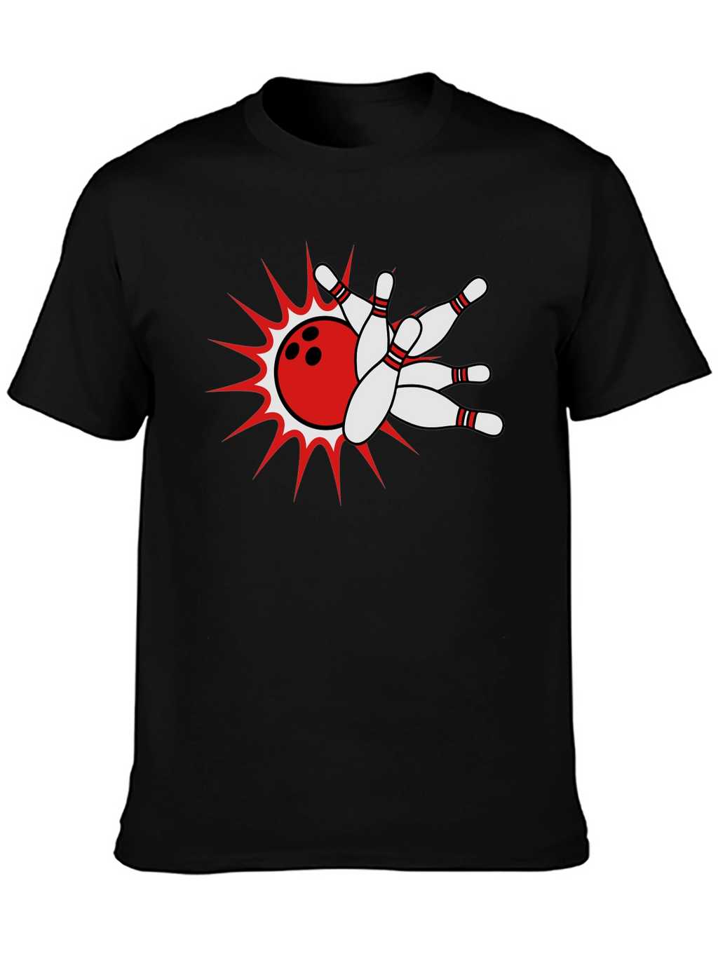 Bowling Strike Black T-Shirt