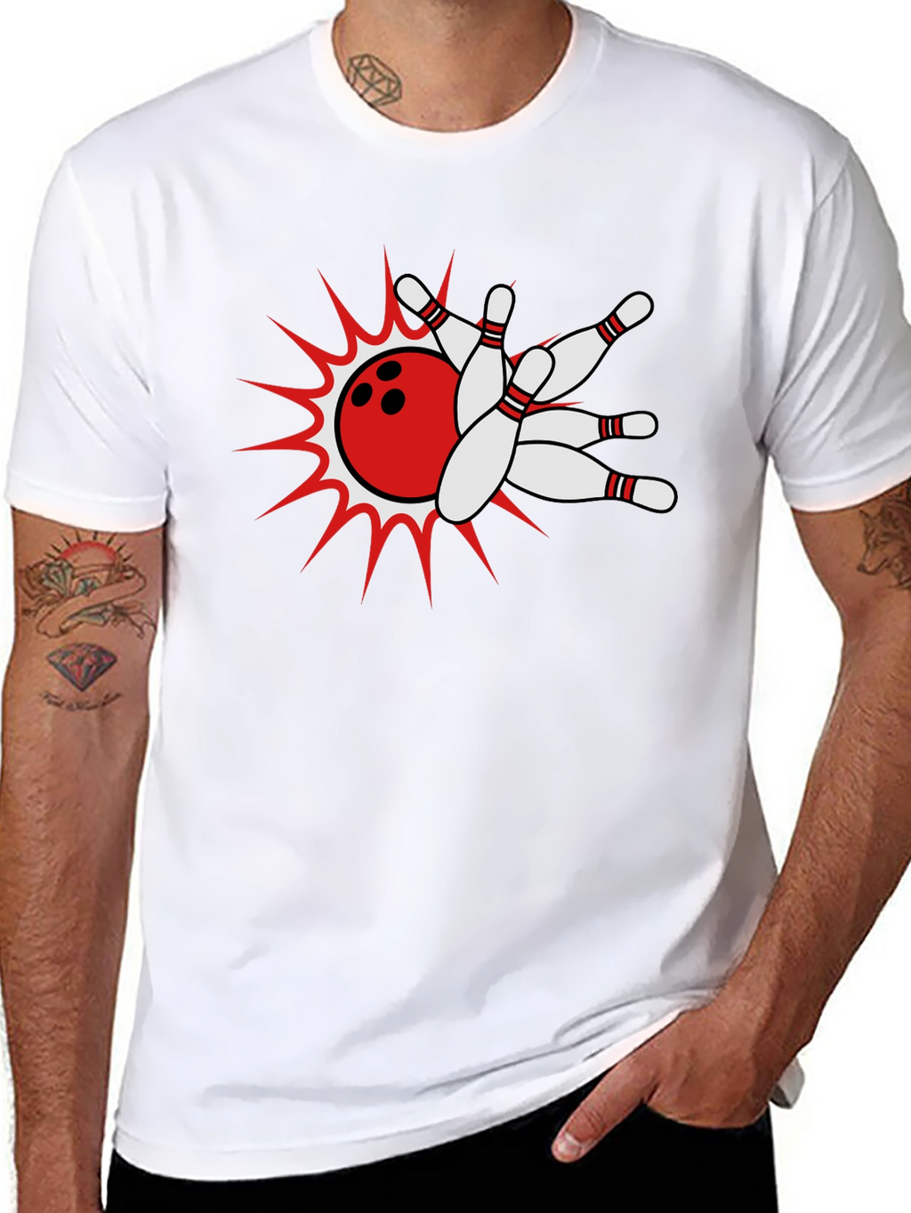 Bowling Strike Black T-Shirt