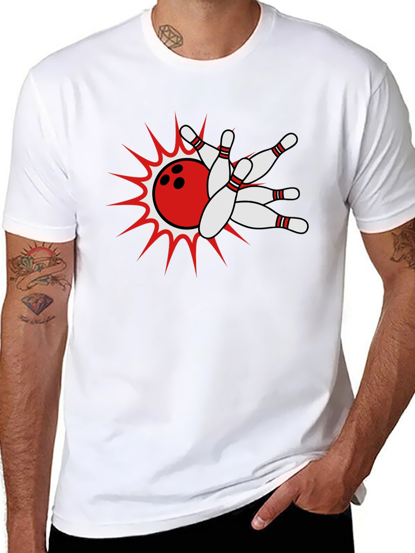 Bowling Strike Black T-Shirt