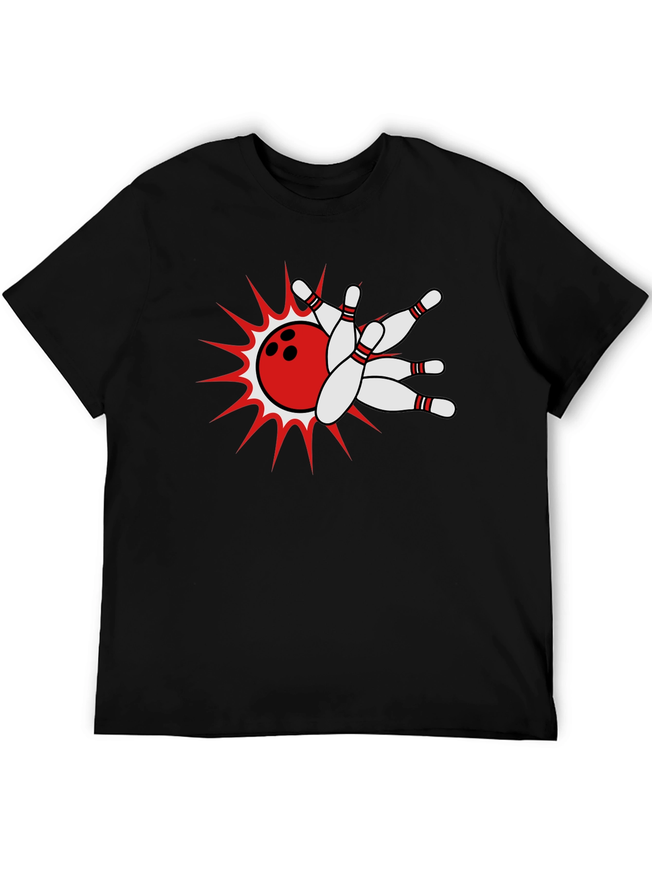 Bowling Strike Black T-Shirt