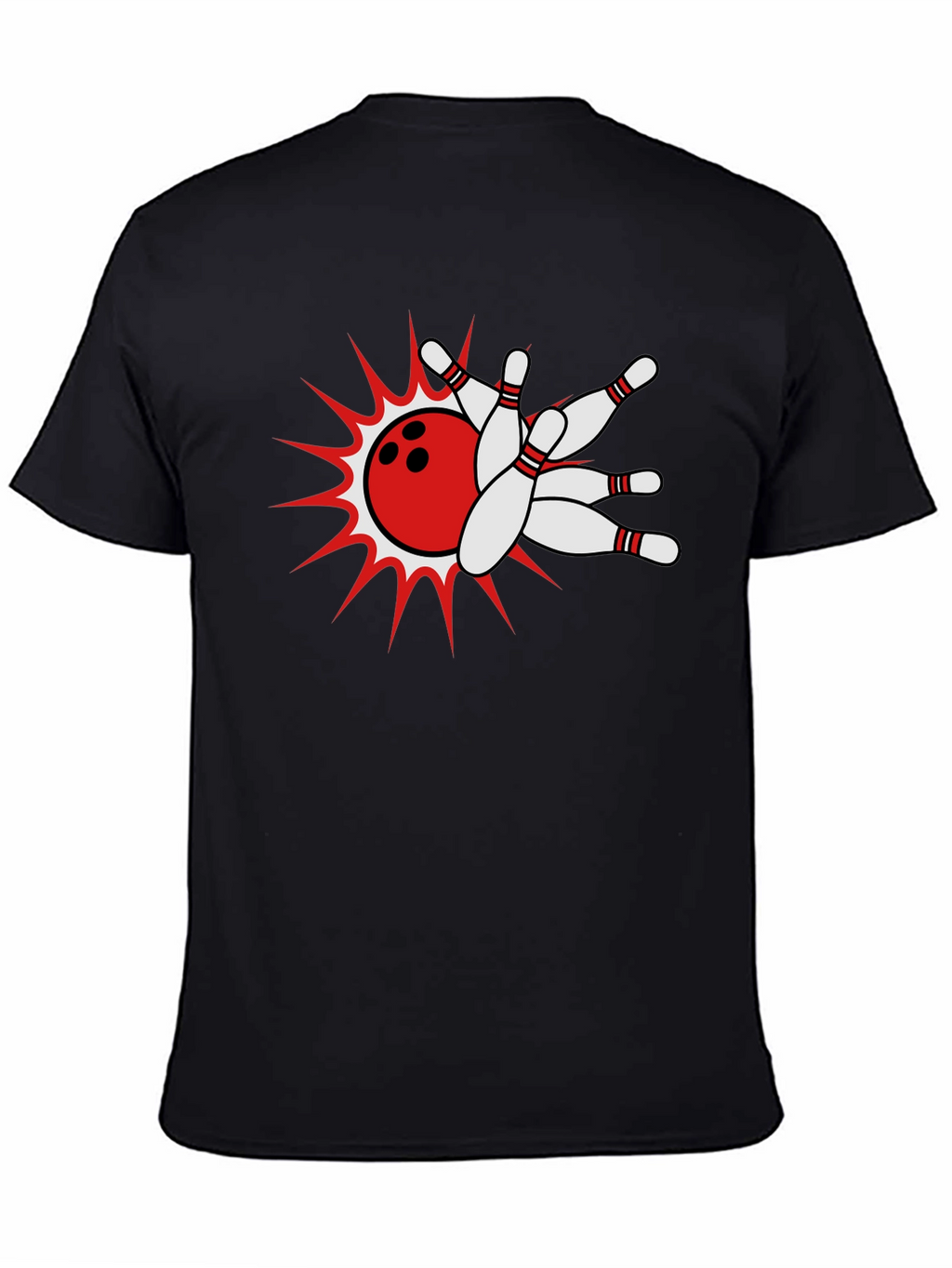 Bowling Strike Black T-Shirt